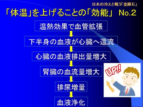 足温器で体を温め、体温を上げると当然血流がよくなり、色々なことが期待できます。